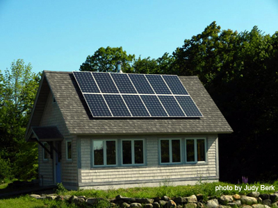 Solar panels in Northport, Maine.