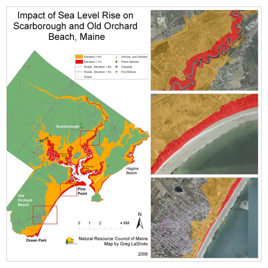 Maps Maine Communities Affected Sea Level Rise