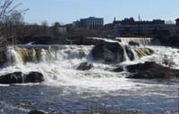 Photo of Androscoggin River at Lewiston-Auburn, taken from the window of the Hilton Garden Inn, the location of the first several days of BEP hearings.