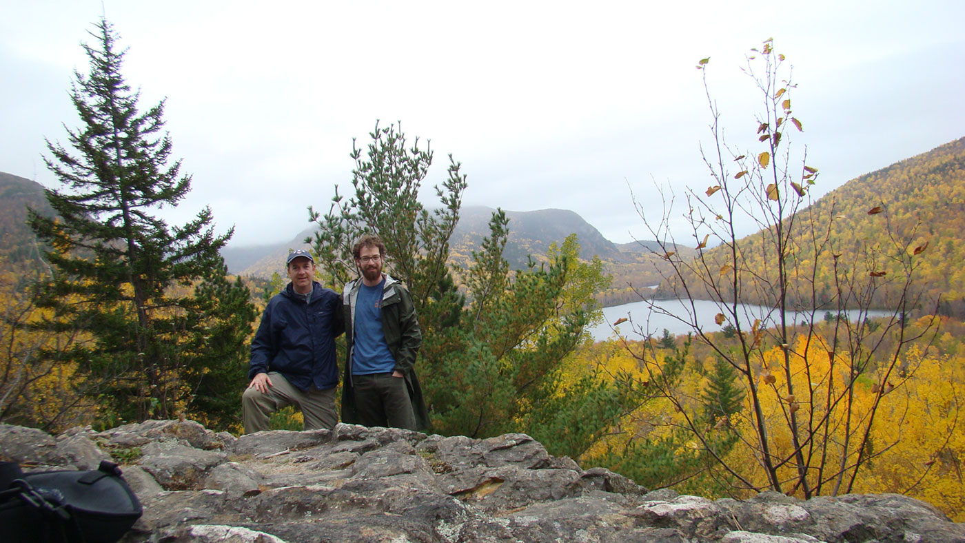 Ernest and his son in Maine