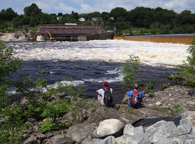 dambreachveazie Watching removal of Veazie Dam