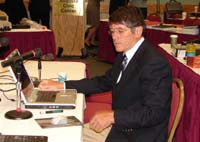 Neil McCubbin prepares to testify at the BEP hearing on May 10, 2007.