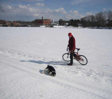 Biking on the Kennebec