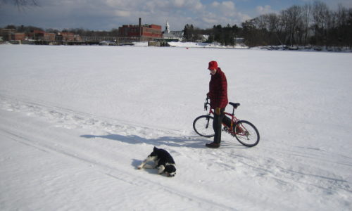 Biking on the Kennebec