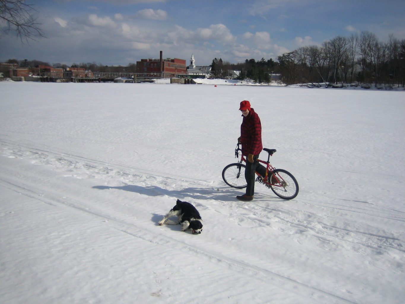 Biking on the Kennebec