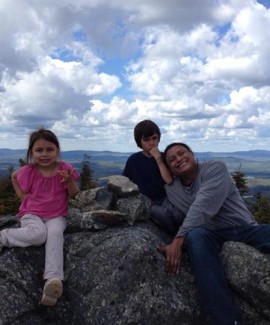 family atop Number Five Mountain