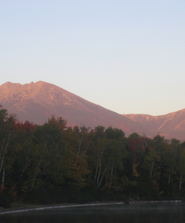 Katahdin early morning from Katahdin Lake by Sam Horine