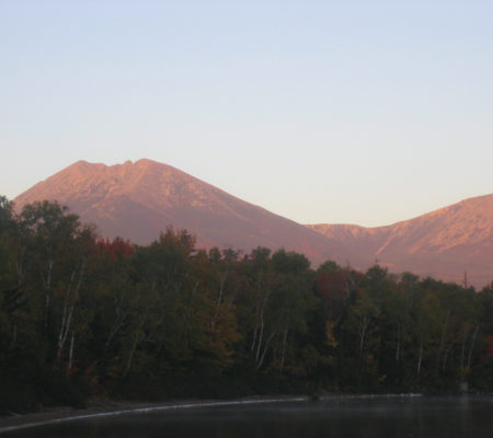 Katahdin early morning from Katahdin Lake by Sam Horine