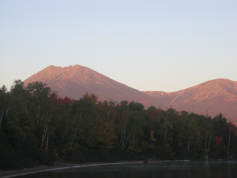 Katahdin early morning from Katahdin Lake by Sam Horine