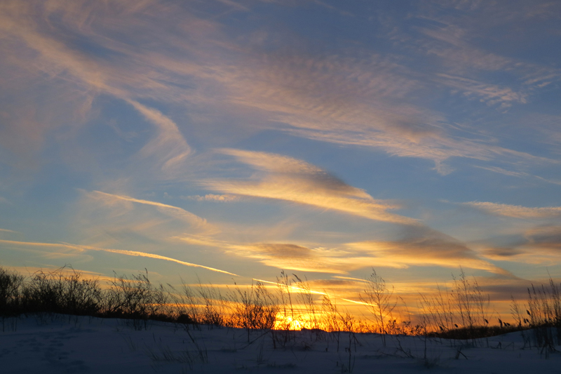 Winter Sunset at Seapoint Beach Kittery Betty Olivolo