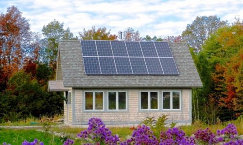 home with solar panels