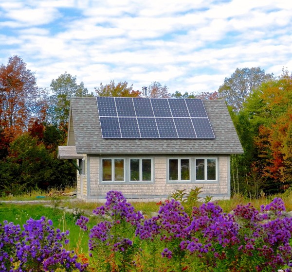 home with solar panels