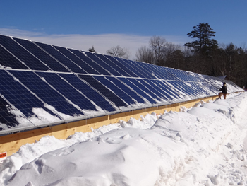 Part of the 802-panel solar array at Mt. Abram