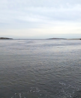 Popham Beach near the fort