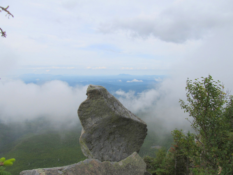 balancing rock near the summit of The Owl in Baxter State Park