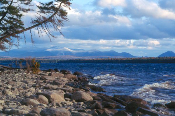 Katahdin Range from Chamberlain Lake-Fall public reserved land