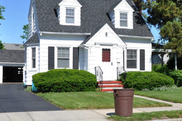 trash can in driveway