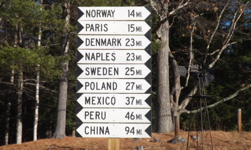 icon Maine countries road sign