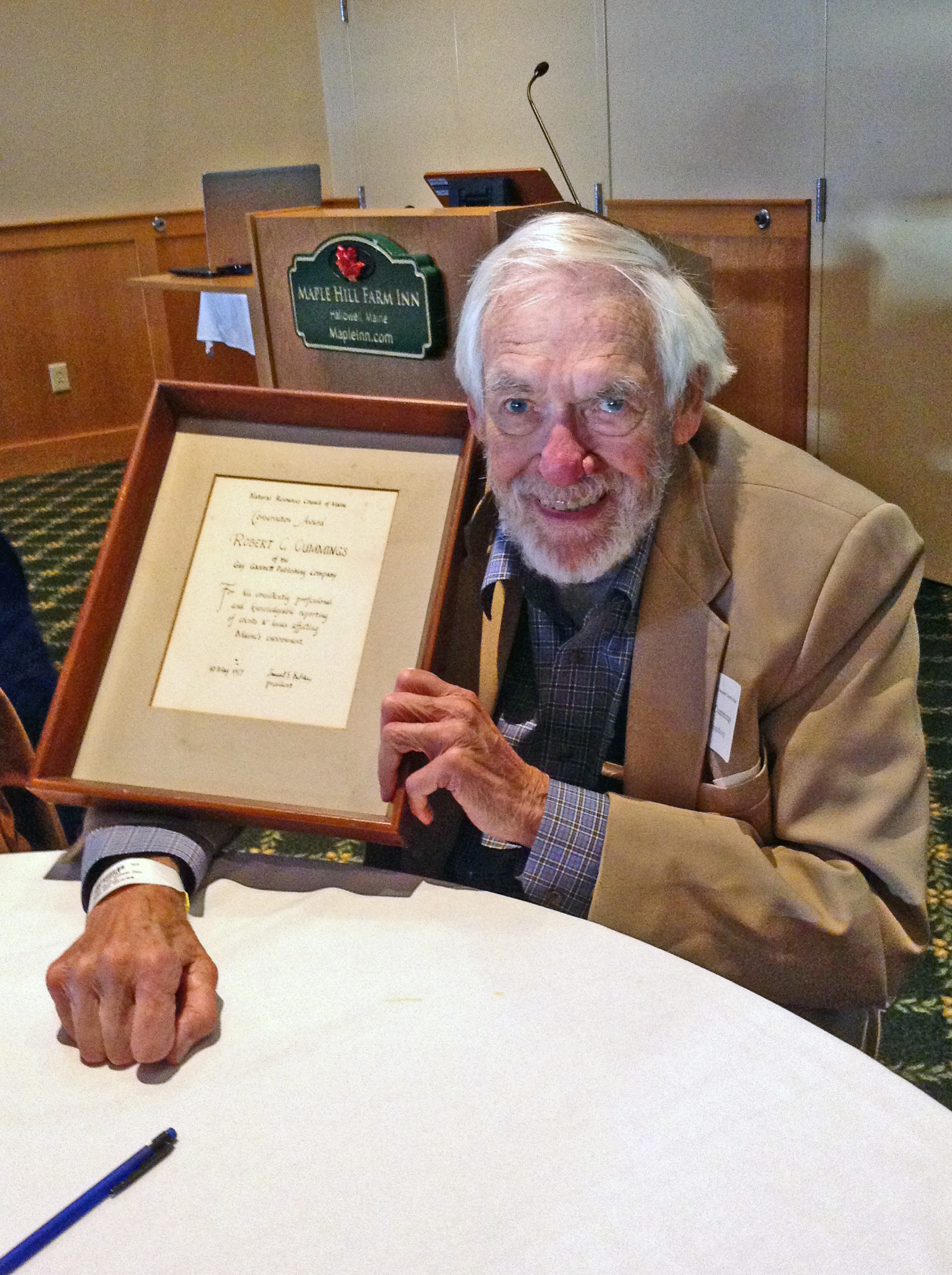 Bob Cummings at NRCM's 2015 Conservation Leadership Awards