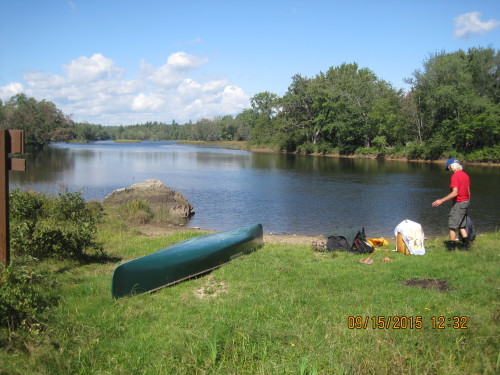 Preparing to portage on the East Branch