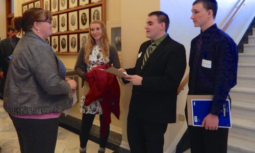 Unity students and State Rep. MaryAnne Kinney