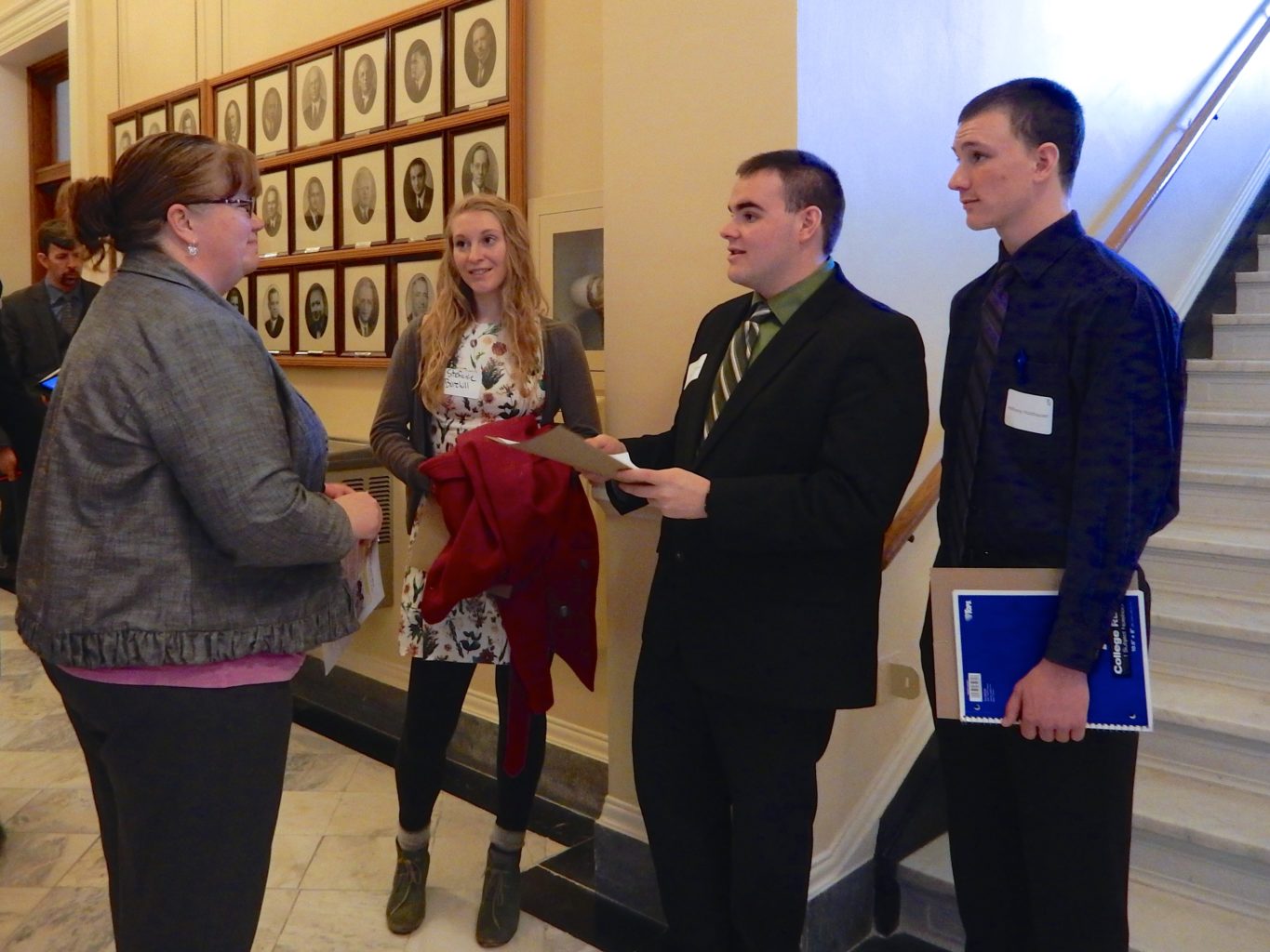 Unity students and State Rep. MaryAnne Kinney