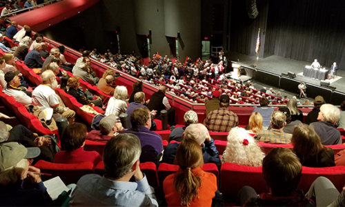 crowd at national monument meeting