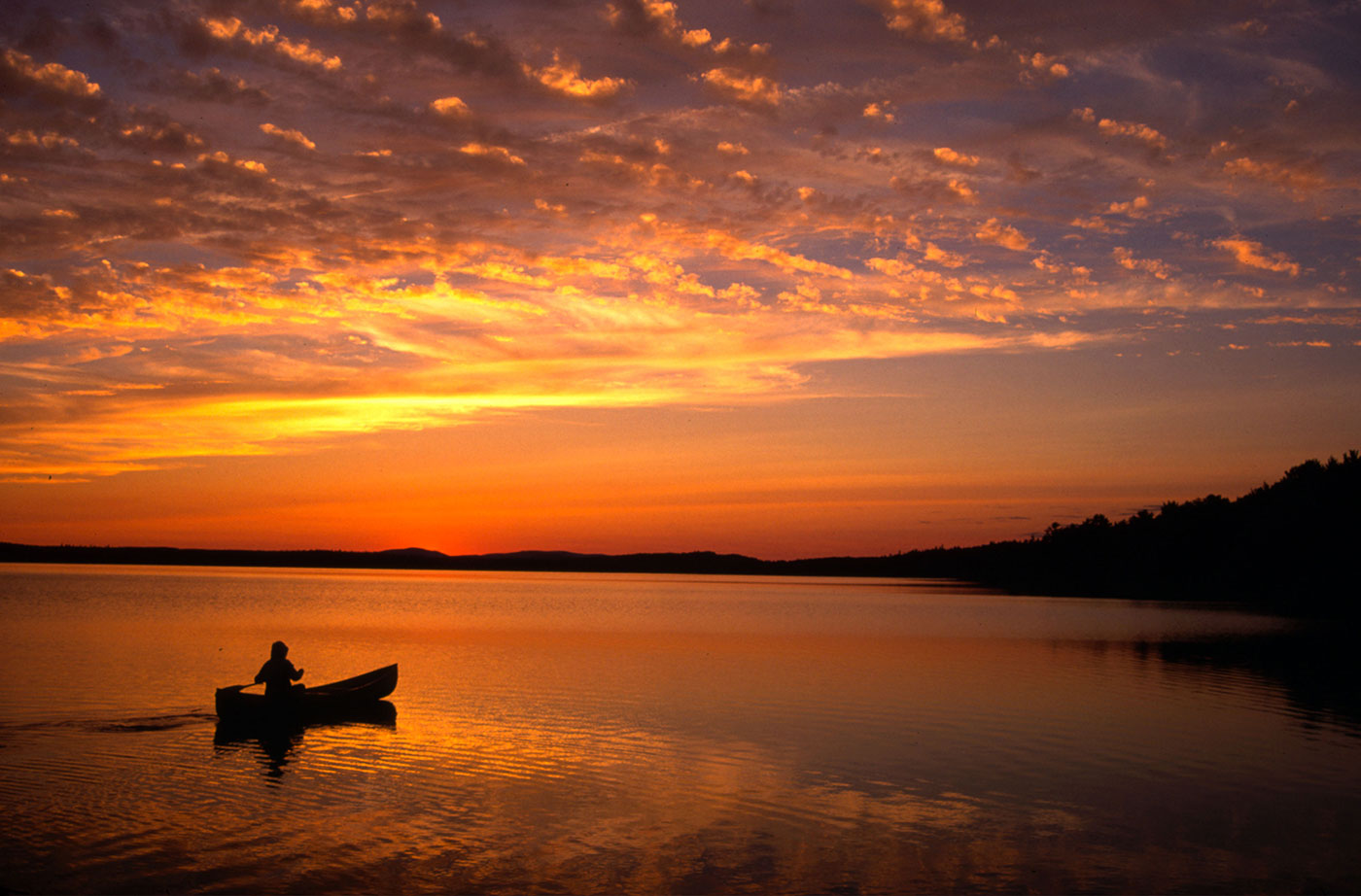 canoeing on Chesuncook Lake