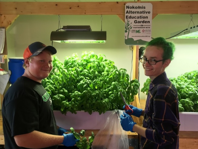 NAE Academy students working on their Aquaponics system