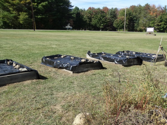 covering raised beds with plastic