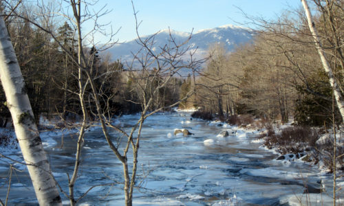 Carrabassett Stream with Bigelow by Linda Woods