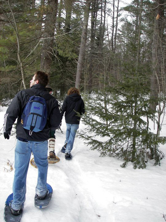 snowshoeing Androscoggin Riverlands