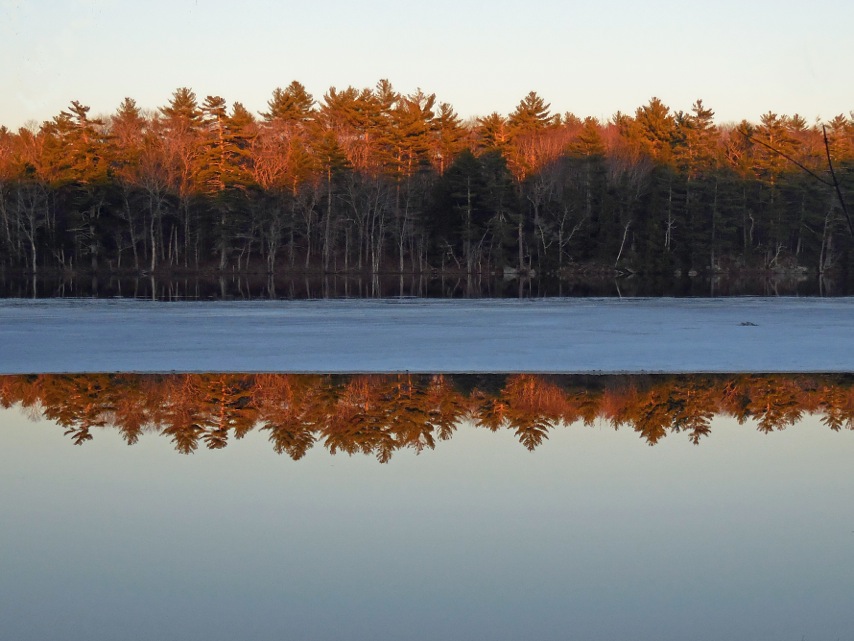 ice out on Dyer Long Pond