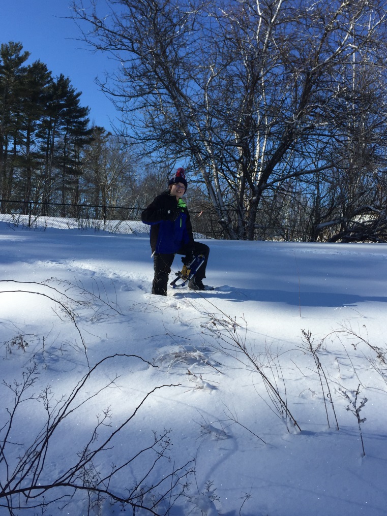 Memorial Middle School students in winter