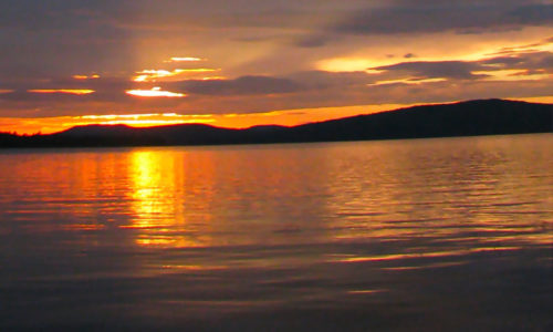 Sunrise Squall Line- Flagstaff Lake cropped