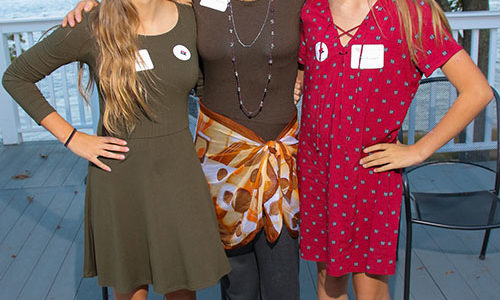 Addie and Lainey with their teacher