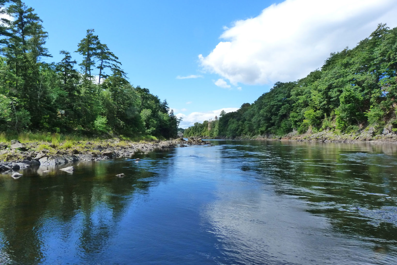 Looking up the Kennebec toward Skowhegan