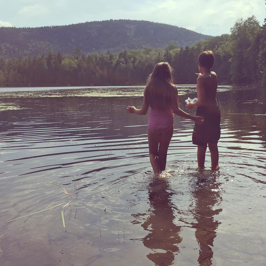 Enjoying the water at Nahmakanta Public Reserved Lands