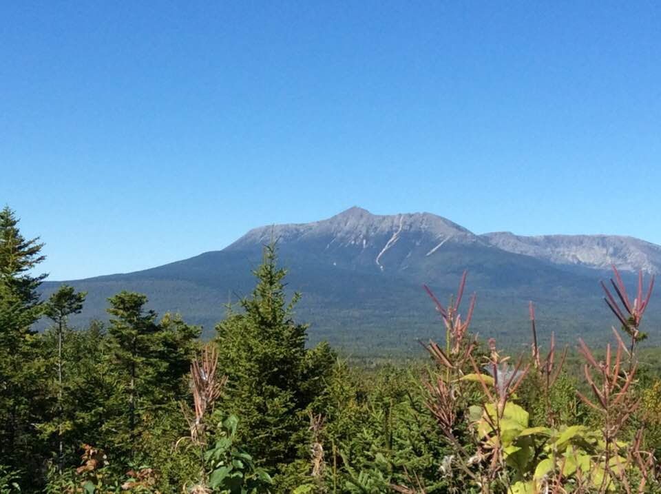 Katahdin as seen from the lookout on the Katahdin Loop Road