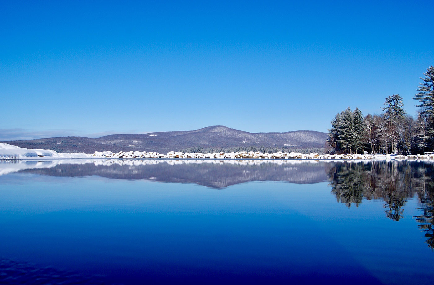 Industry, Maine, Reflection over Clearwater Lake