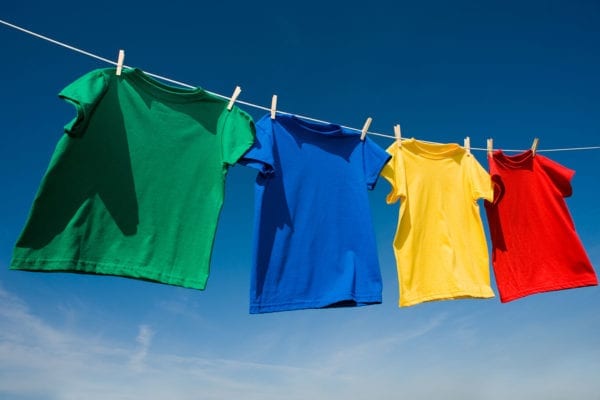Clothes on clothes line
