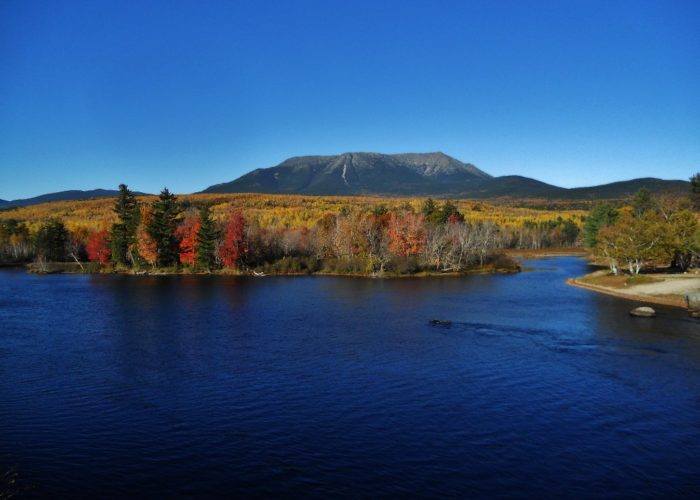 Mount Katahdin viewed from Abol Bridge