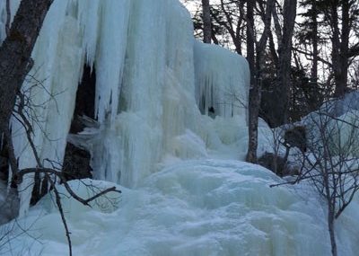 Waterfall in winter