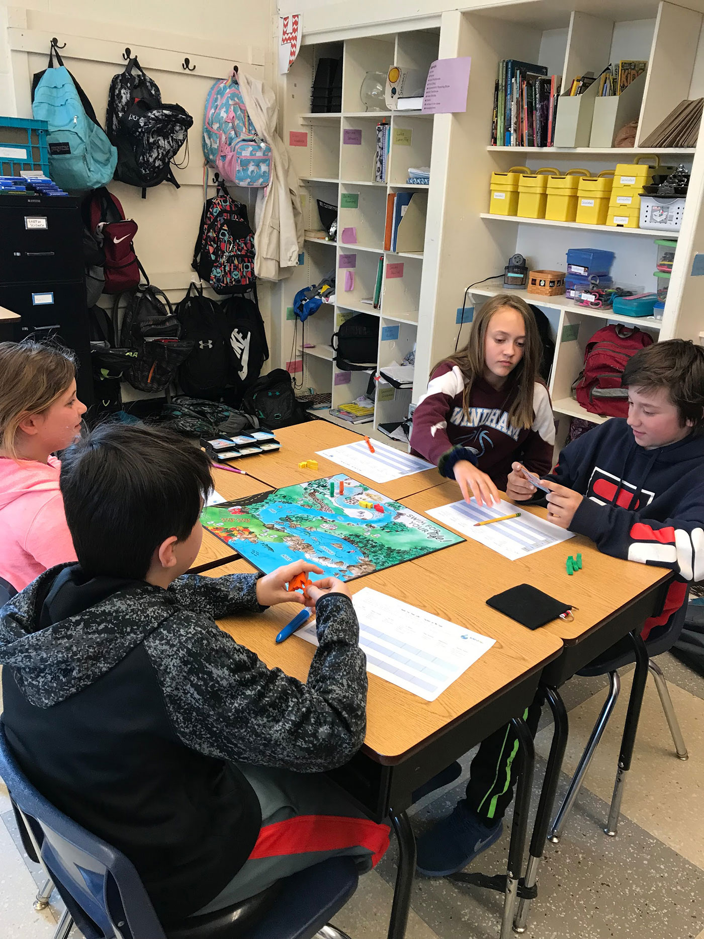 students-play-watershed-game