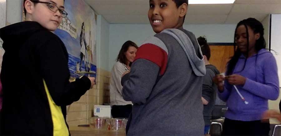 King Middle School students