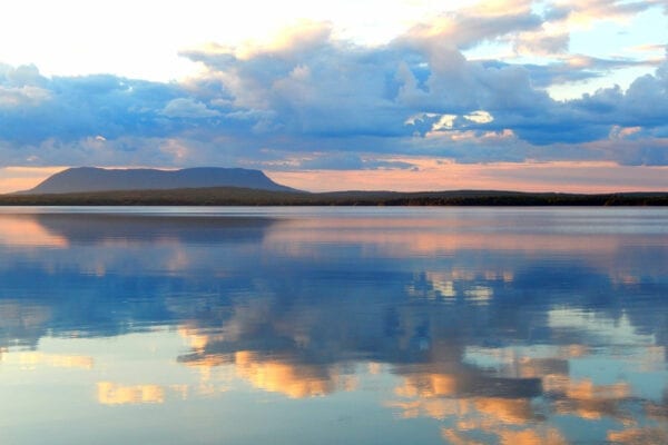 View of Big & Little Spencer Mountains from First Roach Pond