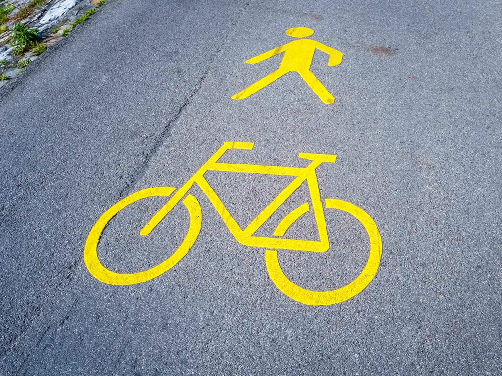 bike and pedestrian crossing