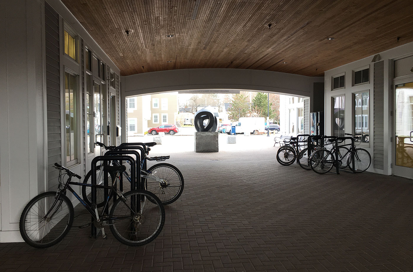 Brunswick bike rack at train and bus station