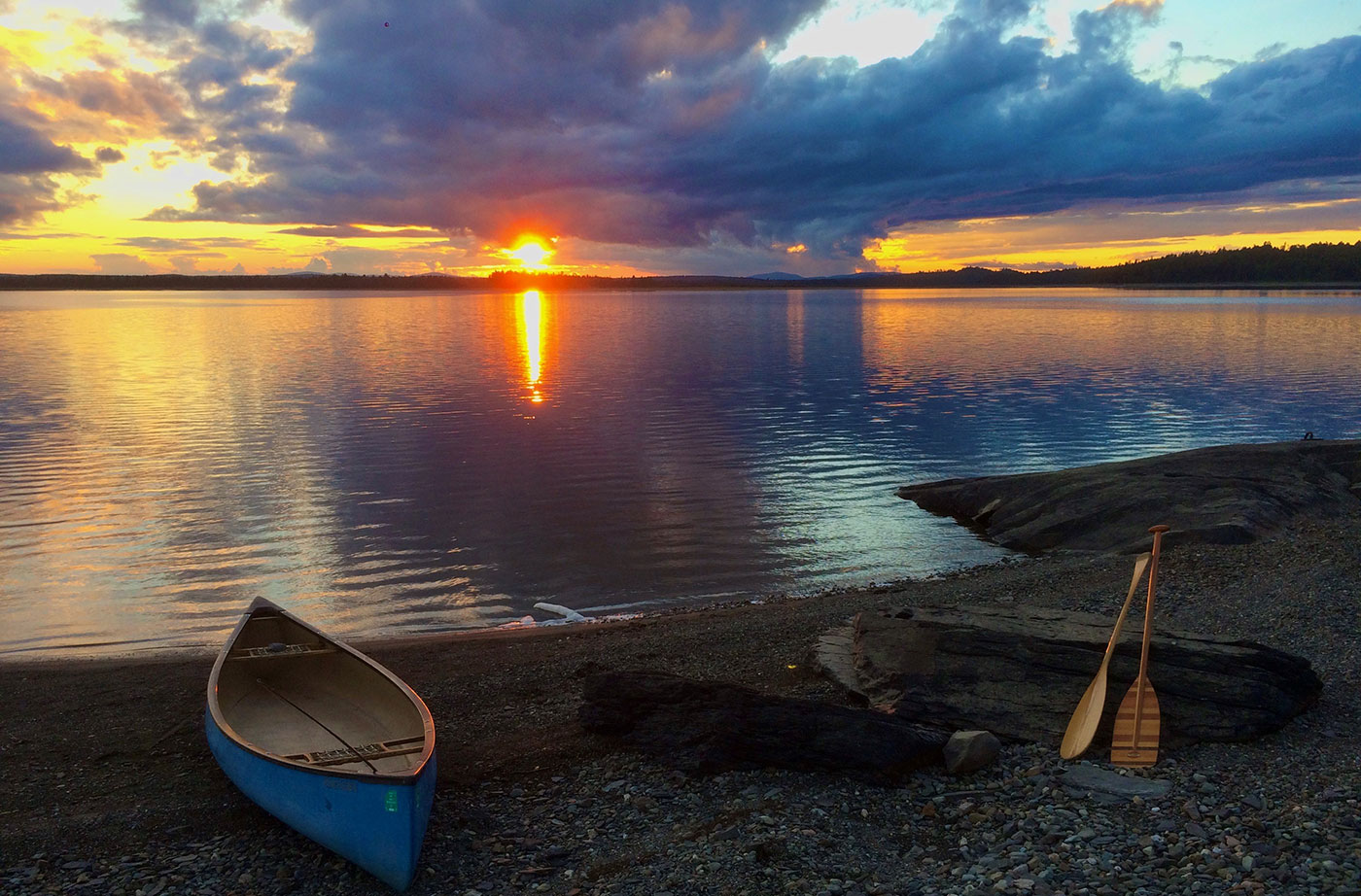 sunset at Chesuncook Lake