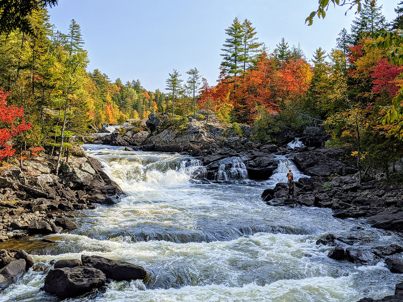 fly fishermen on Dead River